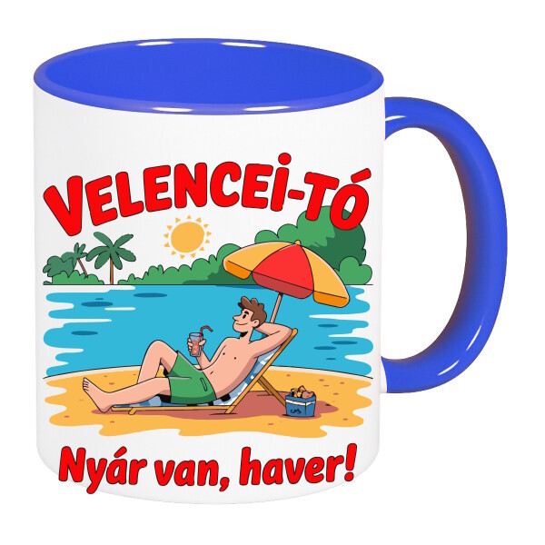 Színes fülű és belsejű bögre