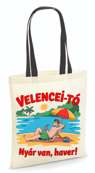 Vászontáska - színes fülű 