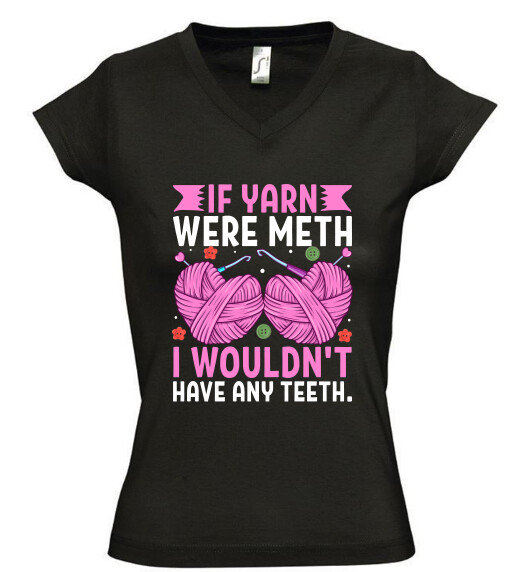 Női V nyakú póló