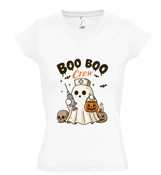 Női V nyakú póló