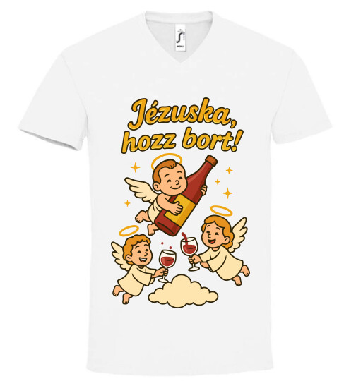 Unisex V nyakú póló