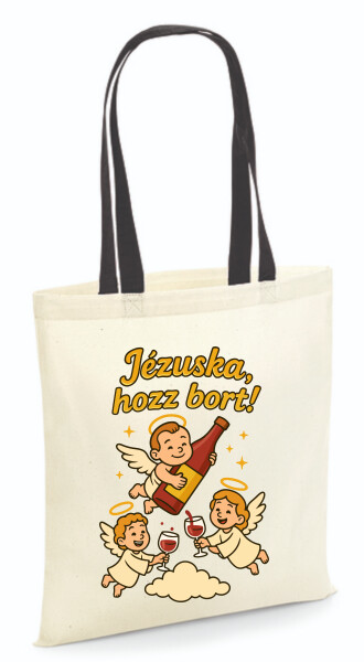 Vászontáska - színes fülű 