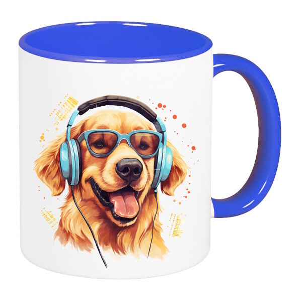 Színes fülű és belsejű bögre