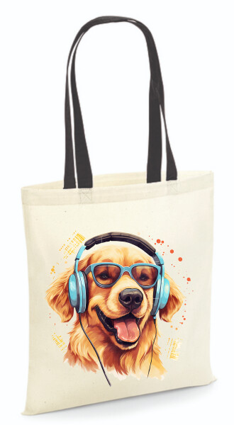 Vászontáska - színes fülű 