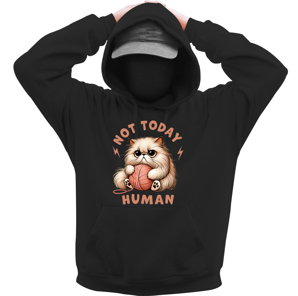 Kapucnis belebújós pulóver