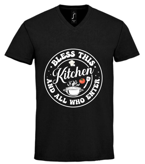 Unisex V nyakú póló