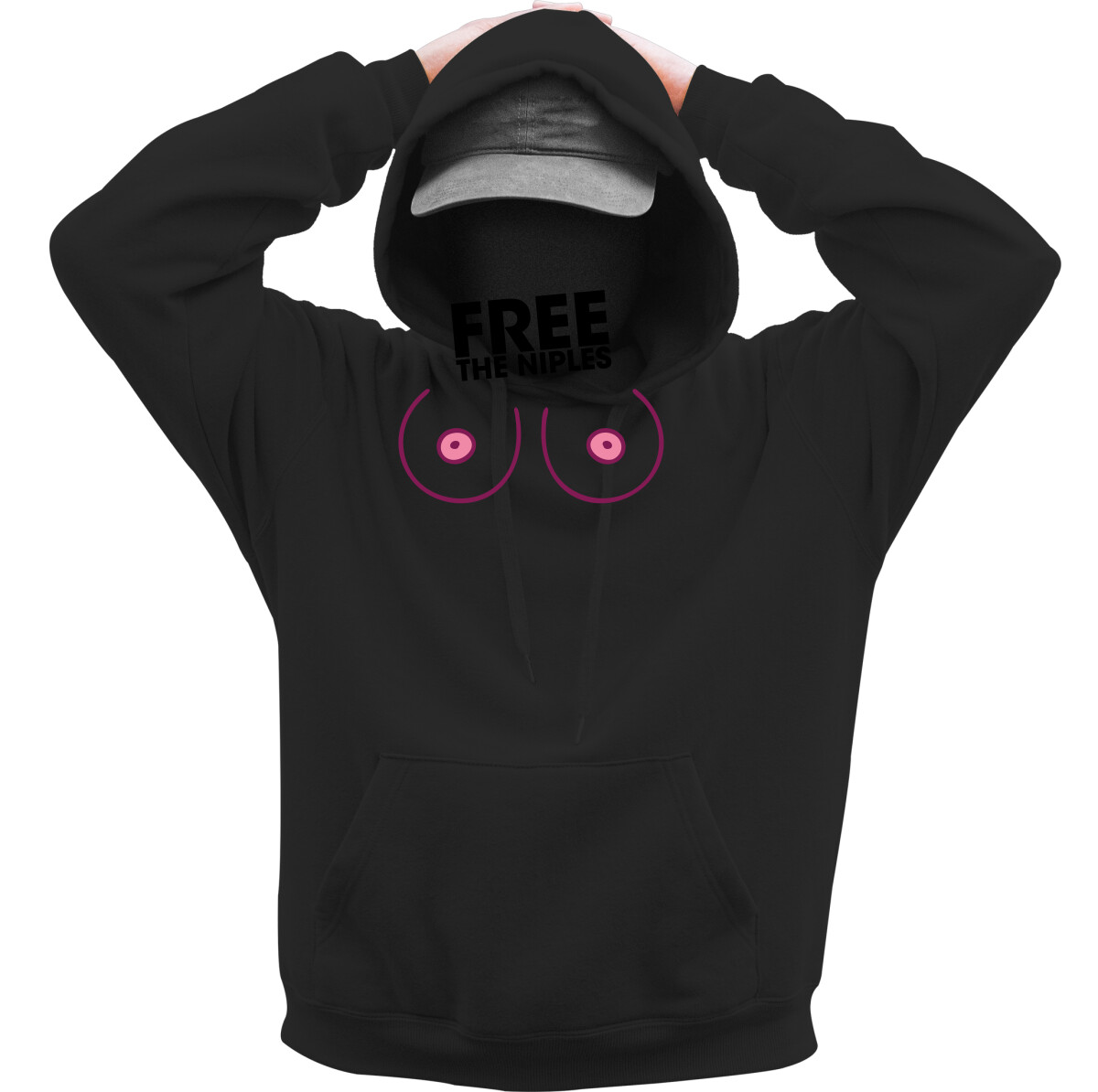 Kapucnis belebújós pulóver