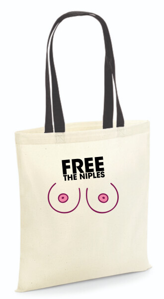 Vászontáska - színes fülű 