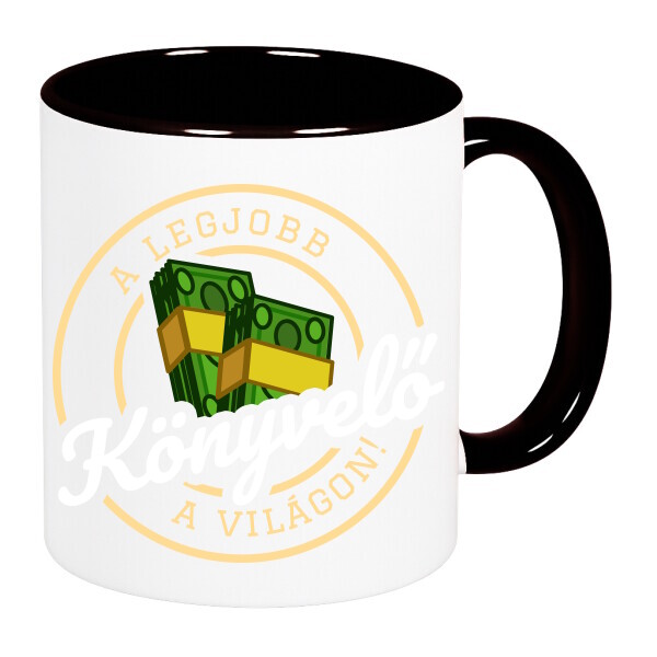 Színes fülű és belsejű bögre