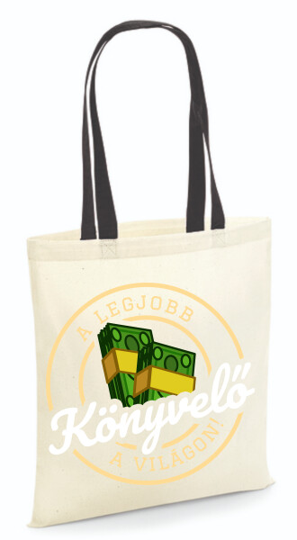 Vászontáska - színes fülű 