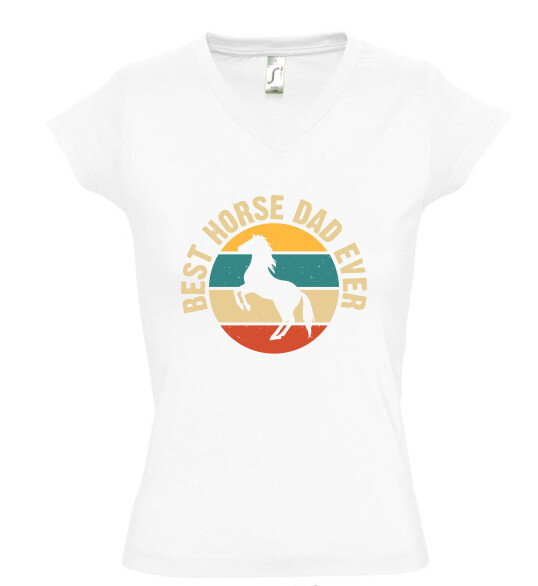 Női V nyakú póló