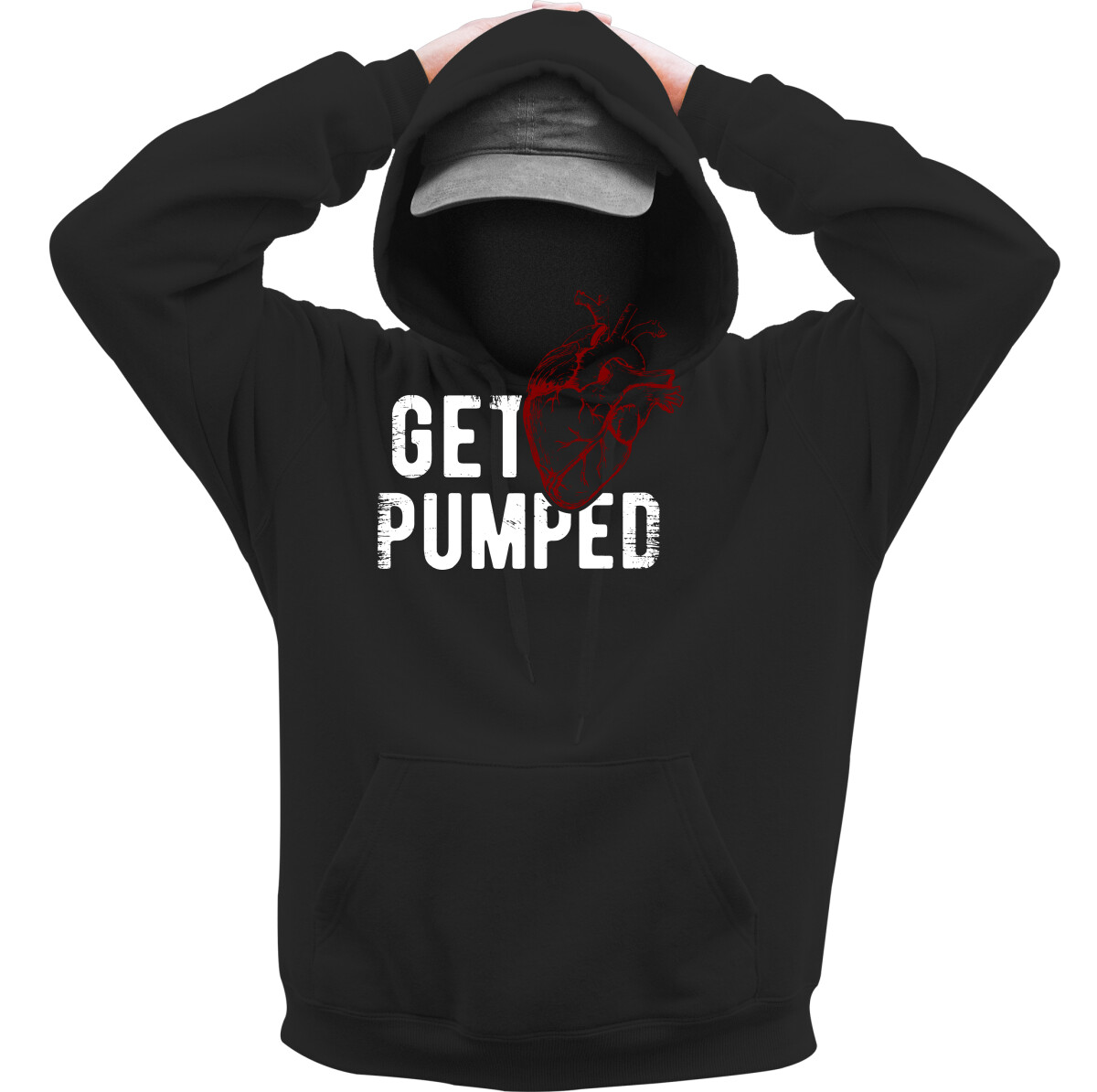 Kapucnis belebújós pulóver