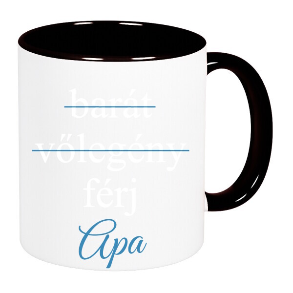 Színes fülű és belsejű bögre