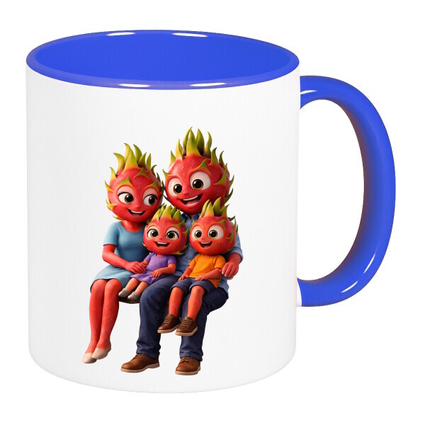 Színes fülű és belsejű bögre