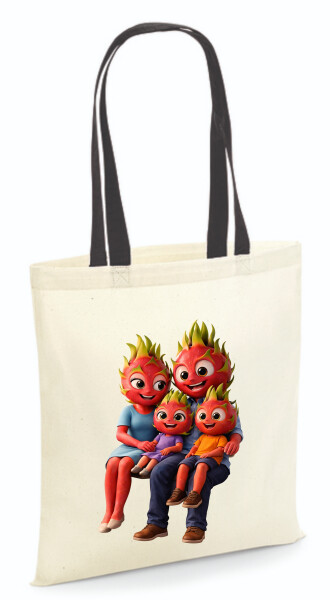 Vászontáska - színes fülű 