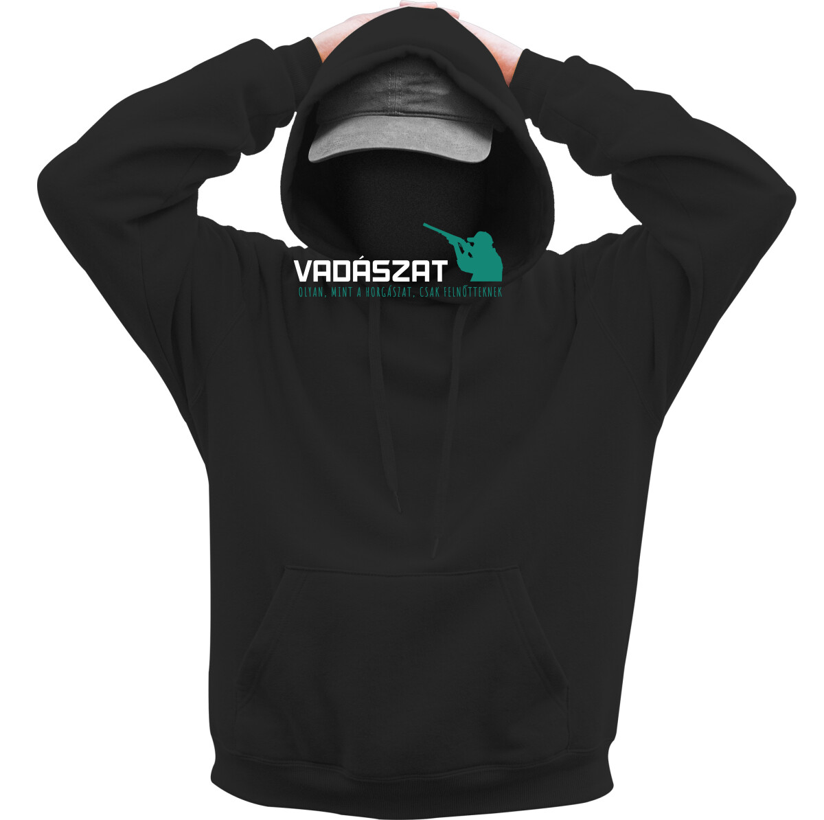 Kapucnis belebújós pulóver