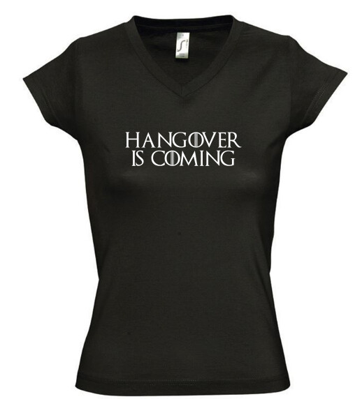 Női V nyakú póló