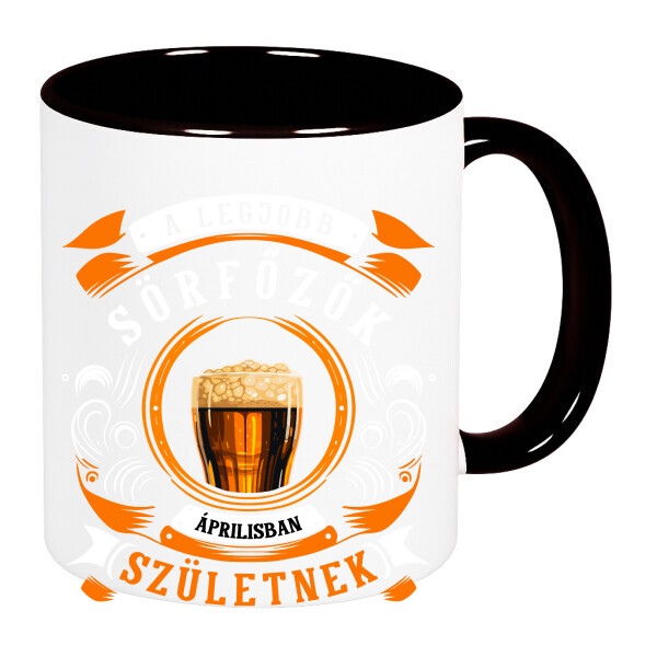 Színes fülű és belsejű bögre