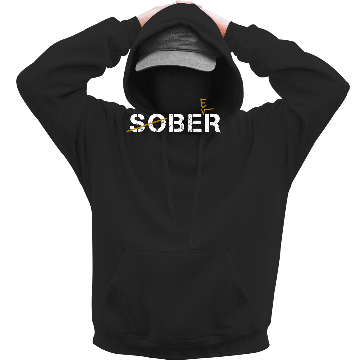 Kapucnis belebújós pulóver