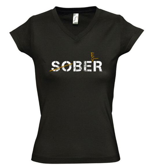 Női V nyakú póló