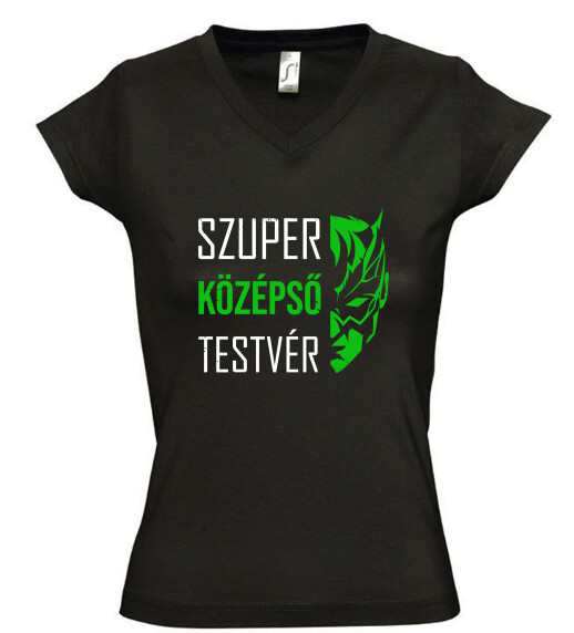 Női V nyakú póló