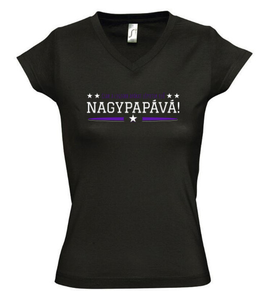 Női V nyakú póló