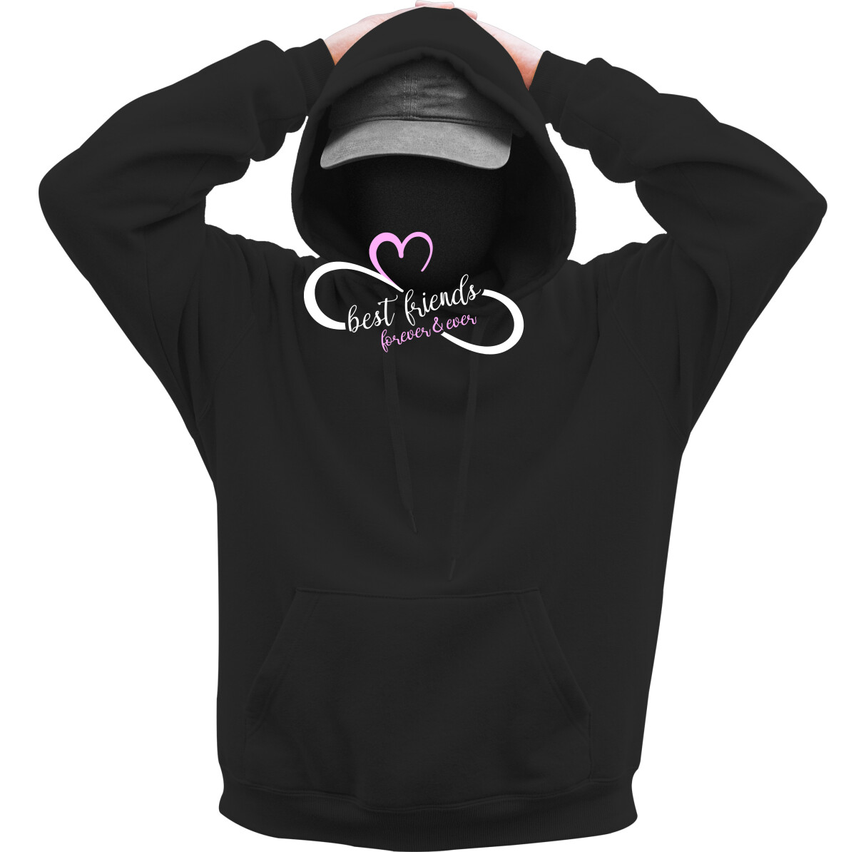 Kapucnis belebújós pulóver