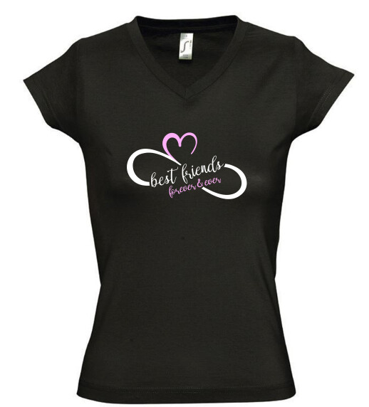 Női V nyakú póló
