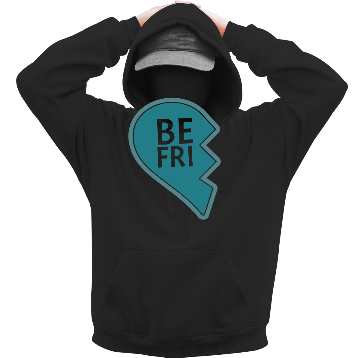 Kapucnis belebújós pulóver