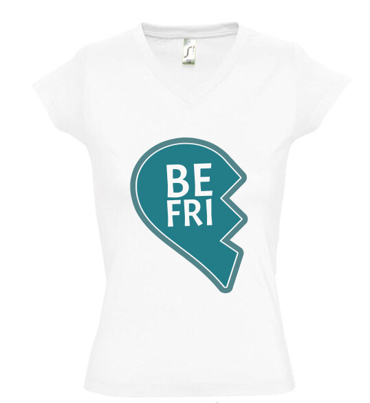 Női V nyakú póló