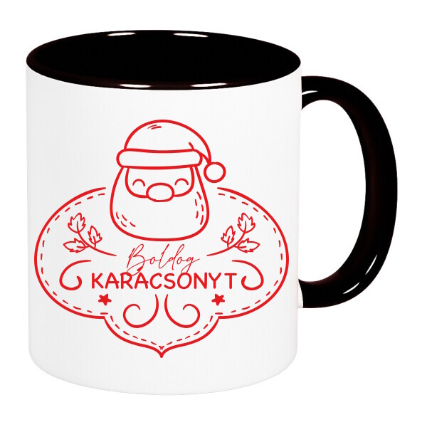 Színes fülű és belsejű bögre