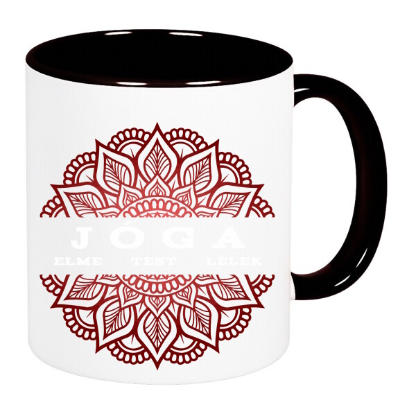 Színes fülű és belsejű bögre