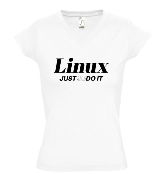 Női V nyakú póló