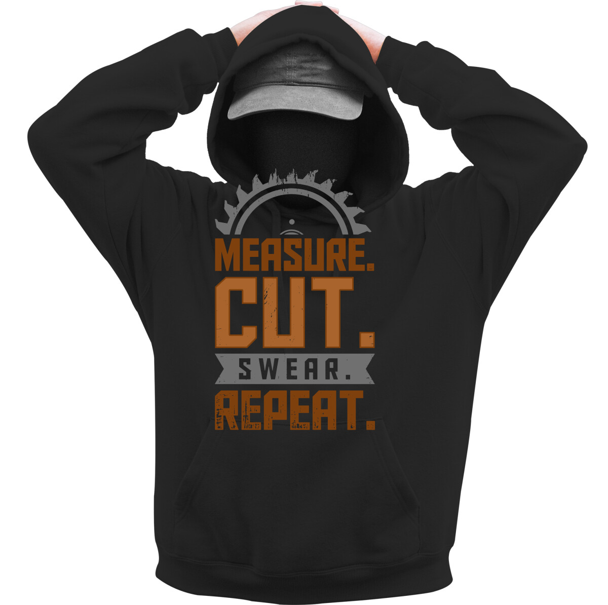 Kapucnis belebújós pulóver