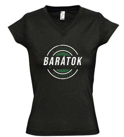 Női V nyakú póló