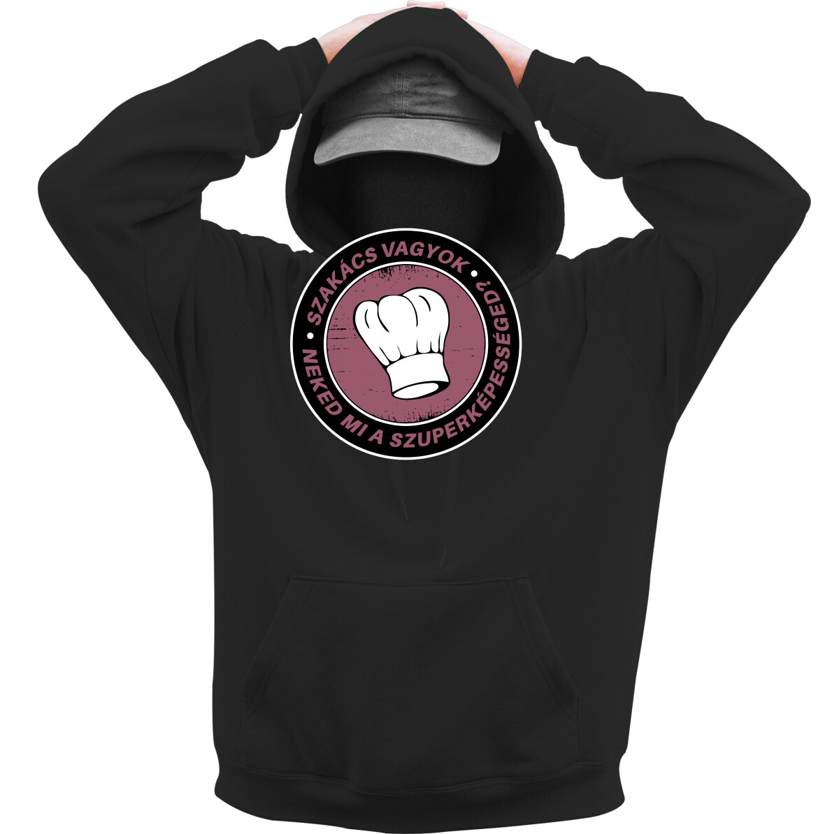 Kapucnis belebújós pulóver