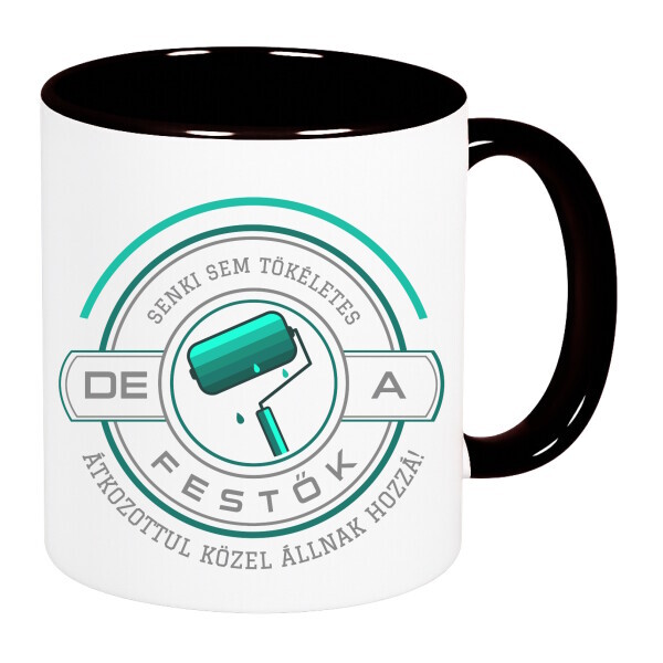 Színes fülű és belsejű bögre