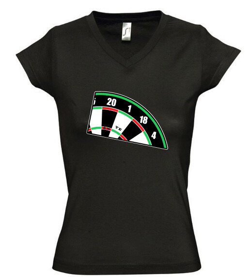 Női V nyakú póló