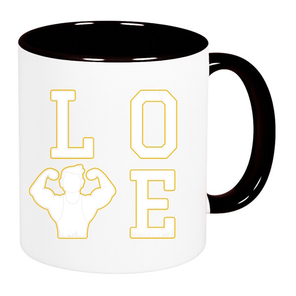 Színes fülű és belsejű bögre