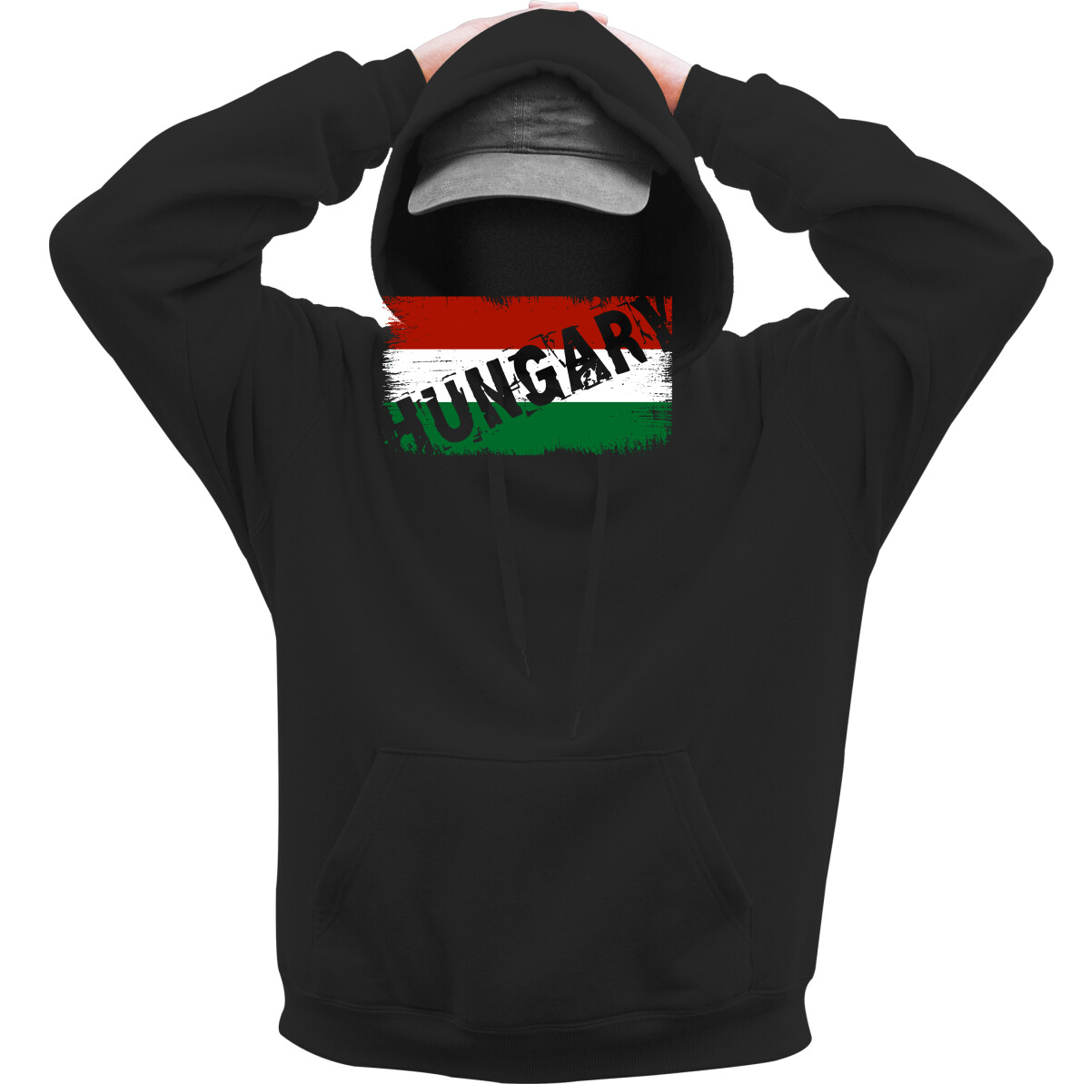 Kapucnis belebújós pulóver