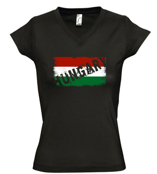 Női V nyakú póló