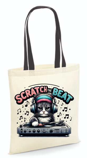 Vászontáska - színes fülű 