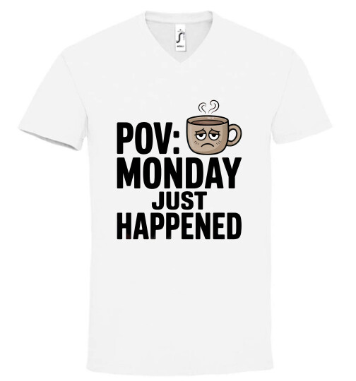 Unisex V nyakú póló