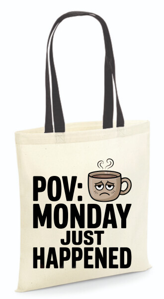 Vászontáska - színes fülű 