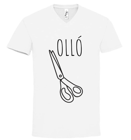 Unisex V nyakú póló