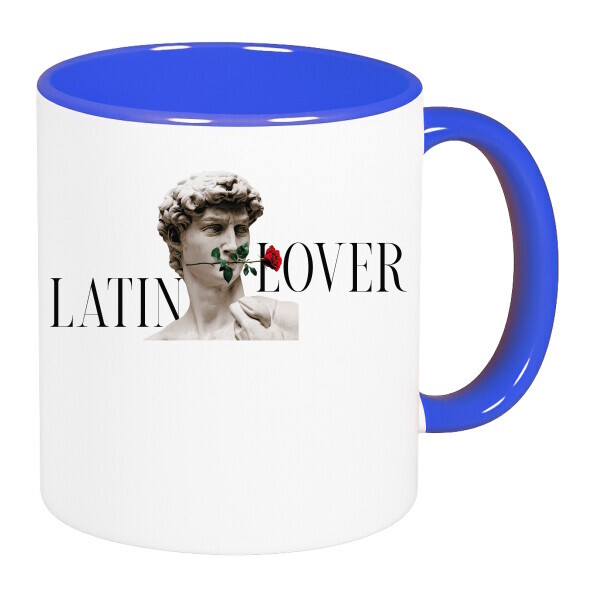 Színes fülű és belsejű bögre