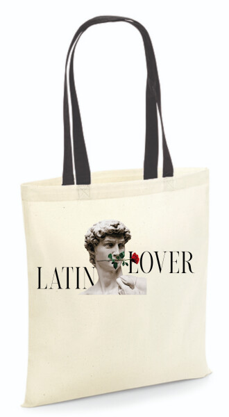 Vászontáska - színes fülű 