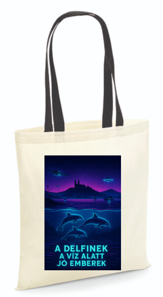 Vászontáska - színes fülű 