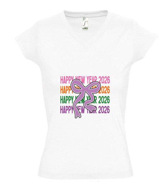 Női V nyakú póló