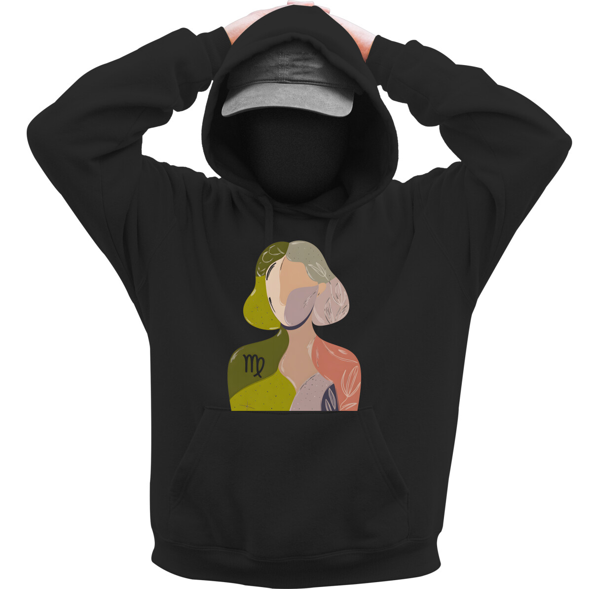 Kapucnis belebújós pulóver